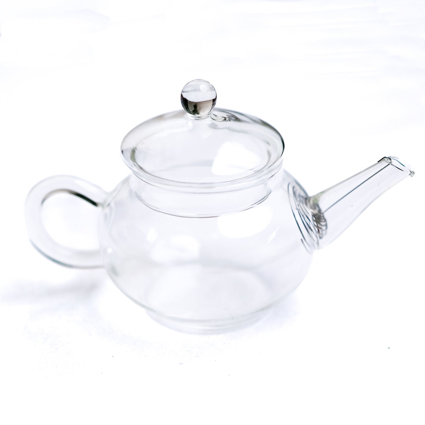 Personal Mini Glass Tea Pot + Small Ceramic Cup Set (250ml/8oz)