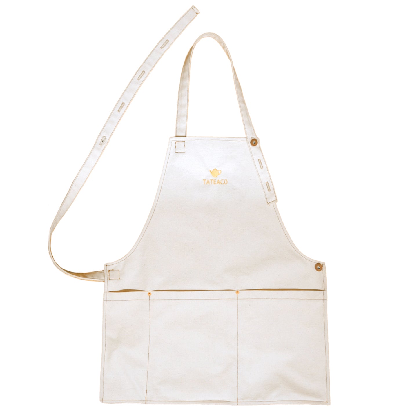 Canvas Apron With Embroidery